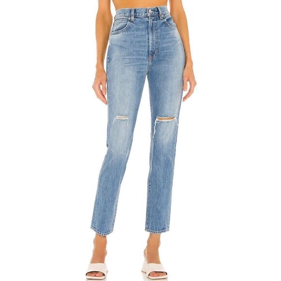 SLVRLAKE Beatnik High Rise Slim Jeans in Trouble Maker Wash - Picture 1 of 10